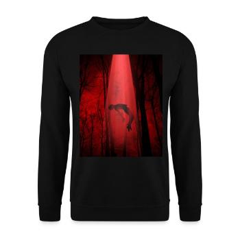 Cryptidcore Aesthetic UFO Alien Abduction - Unisex Sweatshirt - black - Front - Alina (178cm) & Michal (187cm)