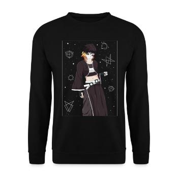 Angura Kei Sombre Japonais Esthétique Gothique - Sweat-shirt Unisexe - noir - Devant - Alina (178cm) & Michal (187cm)