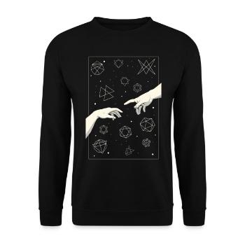 Angura Kei Dark Japanese Aesthetic - Unisex Sweatshirt - black - Front - Alina (178cm) & Michal (187cm)