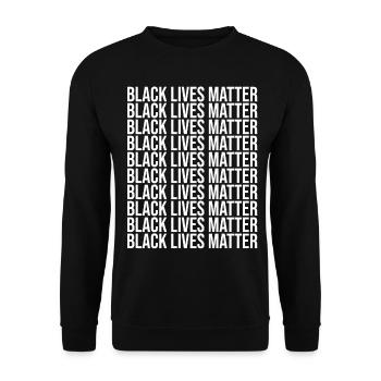 Black Lives Matter, soutenu - Sweat-shirt Unisexe - noir - Devant - Alina (178cm) & Michal (187cm)