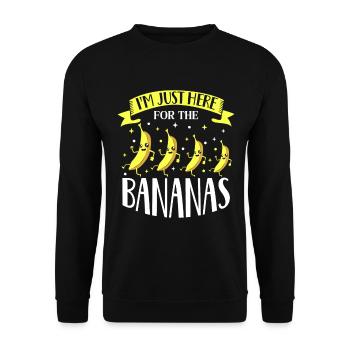 Je suis là pour les bananes - Sweat-shirt Unisexe - noir - Devant - Alina (178cm) & Michal (187cm)