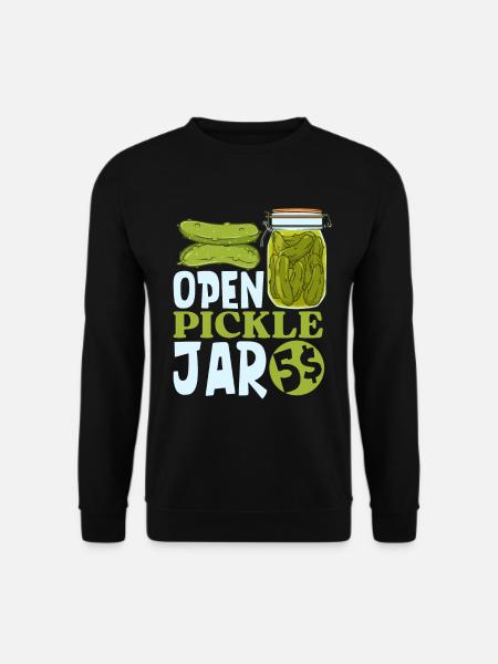 Cucumber jar open 5 dollars - cucumbers - Unisex Sweatshirt - black