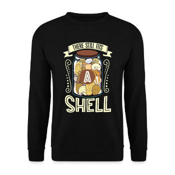 Il y a une autre coquille dans - coquilles - Sweat-shirt Unisexe - noir - Devant - Alina (178cm) & Michal (187cm)