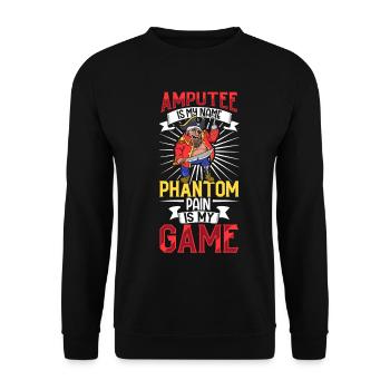Amputé est mon nom - Prothèse de jambe - Sweat-shirt Unisexe - noir - Devant - Alina (178cm) & Michal (187cm)