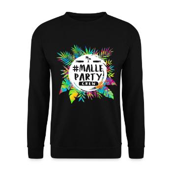 Malle Party Crew - Mallorca Urlaub Sauf - Unisex Pullover - Schwarz - Vorne - Alina (178cm) & Michal (187cm)