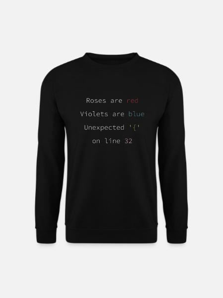 Funny Fehlercode Software Entwickler - Unisex Pullover - Schwarz