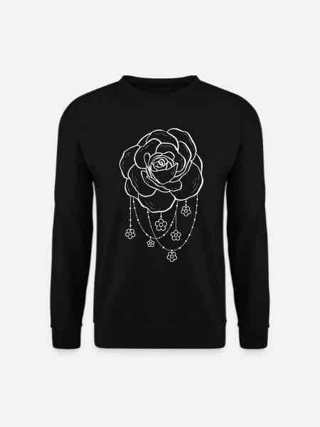 Bohemian Aesthetic Rose - Unisex Sweatshirt - black
