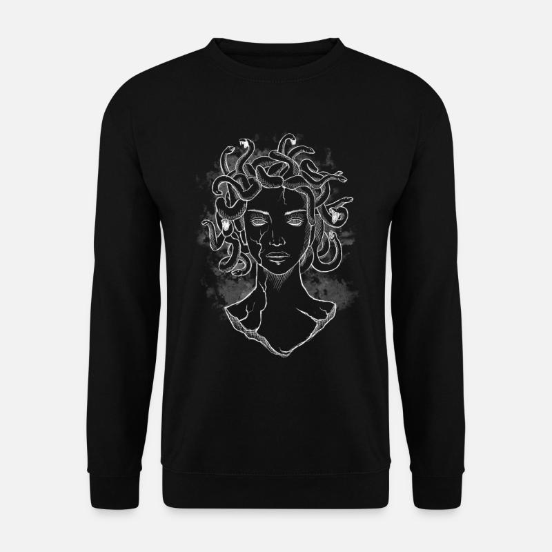 Art Academia Aesthetic Medusa Greek Mythology - Unisex Pullover - Schwarz