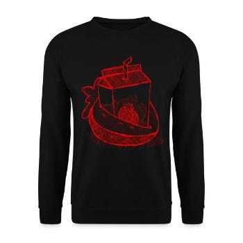 Art Academia Aesthetic Kawaii Strawberry Milk - Unisex Sweatshirt - black - Front - Alina (178cm) & Michal (187cm)