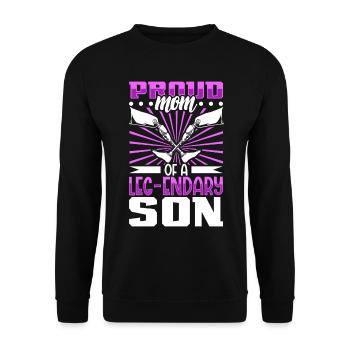 Proud mother - prosthetic leg - Unisex Sweatshirt - black - Front - Alina (178cm) & Michal (187cm)