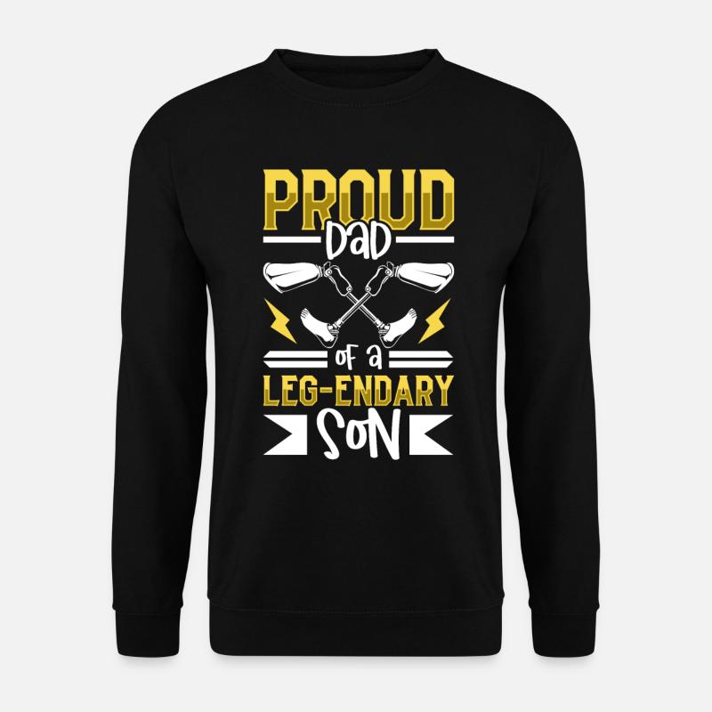 Proud father - prosthetic leg - Unisex Sweatshirt - black