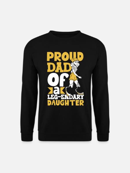 Proud father - prosthetic leg - Unisex Sweatshirt - black