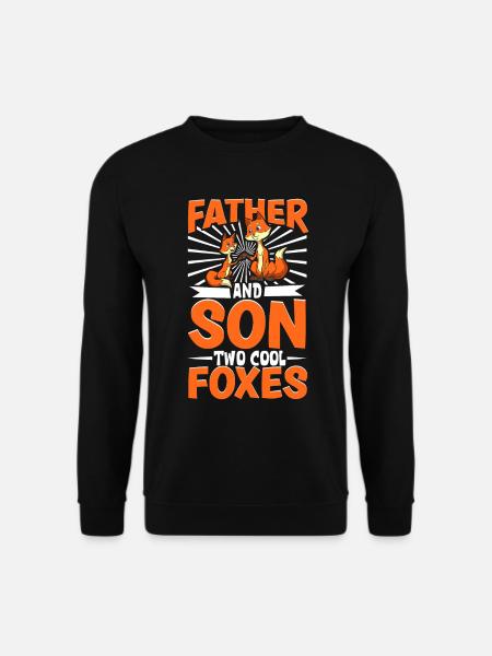 Cool foxes - father and son - Unisex Sweatshirt - black