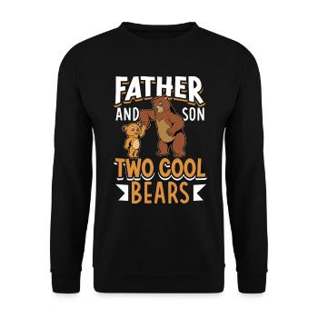 Cool Bears - Father and Son - Unisex Sweatshirt - black - Front - Alina (178cm) & Michal (187cm)