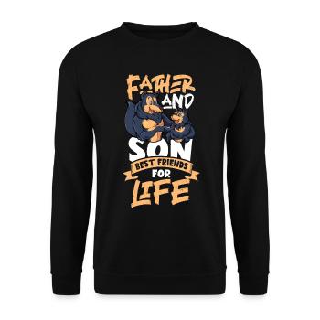 Friends for Life - Father and Son - Unisex Sweatshirt - black - Front - Alina (178cm) & Michal (187cm)