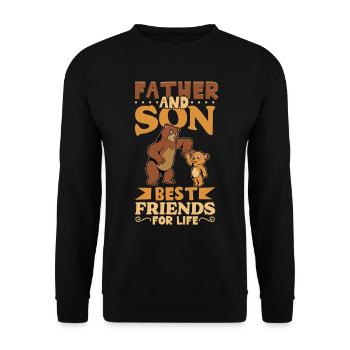 Amis pour la vie - Père et fils - Sweat-shirt Unisexe - noir - Devant - Alina (178cm) & Michal (187cm)