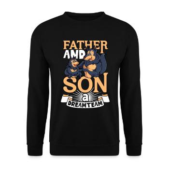 The dream team - father and son - Unisex Sweatshirt - black - Front - Alina (178cm) & Michal (187cm)