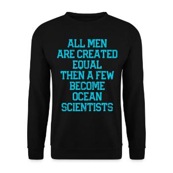 Funny Marine Biologist Marine Biology - Unisex Sweatshirt - black - Front - Alina (178cm) & Michal (187cm)