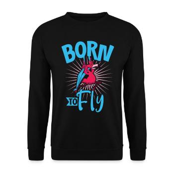 Born to Fly - Soies aériennes - Sweat-shirt Unisexe - noir - Devant - Alina (178cm) & Michal (187cm)