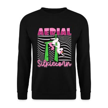 Aerial Silk - Aerial Silkiecorn - Unisex Sweatshirt - black - Front - Alina (178cm) & Michal (187cm)