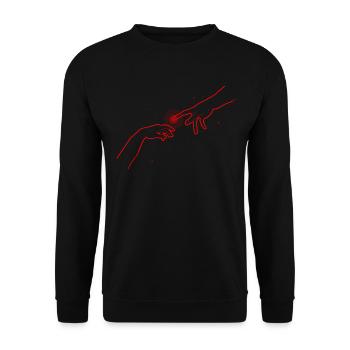 Cryptidcore Aesthetic Creation Of Adam - Unisex Sweatshirt - black - Front - Alina (178cm) & Michal (187cm)