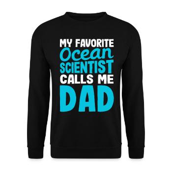 Biologiste marin Papa Marine Biology - Sweat-shirt Unisexe - noir - Devant - Alina (178cm) & Michal (187cm)