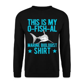 Drôle de biologiste marin Biologie marine - Sweat-shirt Unisexe - noir - Devant - Alina (178cm) & Michal (187cm)