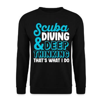 Funny diving marine biologist - Unisex Sweatshirt - black - Front - Alina (178cm) & Michal (187cm)