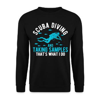 Funny Marine Biologist Marine Biology - Unisex Sweatshirt - black - Front - Alina (178cm) & Michal (187cm)