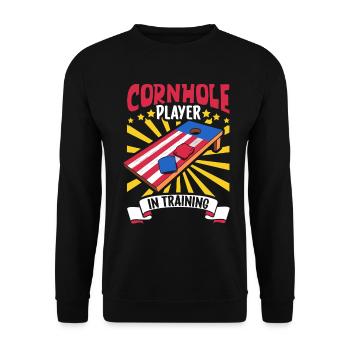 Cornhole players in training - Cornhole - Unisex Sweatshirt - black - Front - Alina (178cm) & Michal (187cm)