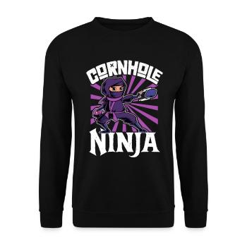 Cornhole Ninja - Unisex Sweatshirt - black - Front - Alina (178cm) & Michal (187cm)