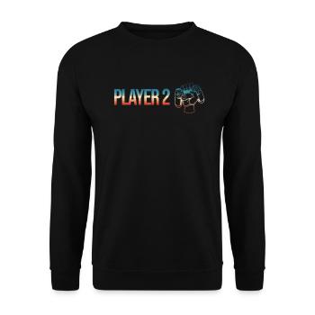 Zocker Paar player 2 in Kombination mit - Unisex Pullover - Schwarz - Vorne - Alina (178cm) & Michal (187cm)