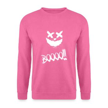 BOOOO! Gruseliges Kürbisgesicht - Unisex Pullover - Pink - Vorne