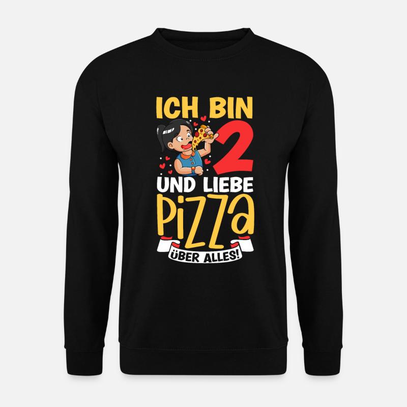 Ich bin 2 - Mädchen Pizza - Unisex Pullover - Schwarz