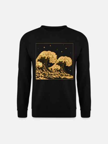 Boujee Aesthetic Great Wave Off Kanagawa Bougie - Unisex Pullover - Schwarz