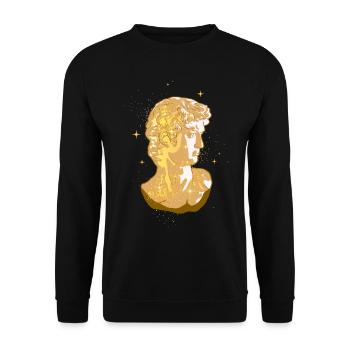 Boujee Aesthetic David Statue Bougie - Unisex Sweatshirt - black - Front - Alina (178cm) & Michal (187cm)