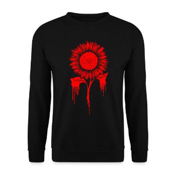 Finnish Goth Aesthetic Gothic Sunflower Goth - Unisex Pullover - Schwarz - Vorne - Alina (178cm) & Michal (187cm)