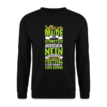 Müde und schmutzig - zwei Kinder - Unisex Pullover - Schwarz - Vorne - Alina (178cm) & Michal (187cm)