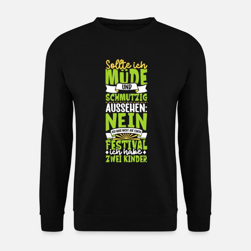 Müde und schmutzig - zwei Kinder - Unisex Pullover - Schwarz