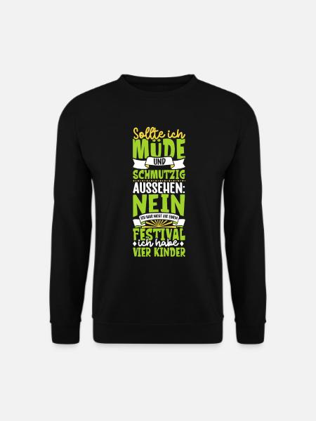 Müde und schmutzig - vier Kinder - Unisex Pullover - Schwarz