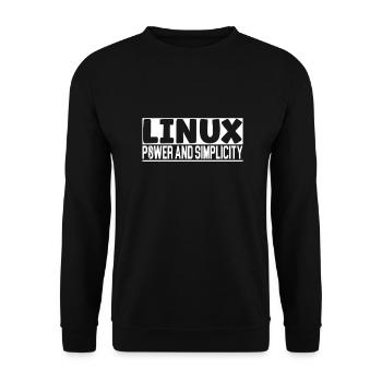 Linux Power and Simplicity for Coder, Hacker und - Unisex Pullover - Schwarz - Vorne - Alina (178cm) & Michal (187cm)