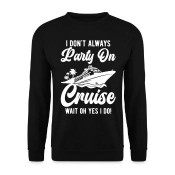 Funny Cruising Kreuzfahrtschiff Kreuzfahrtschiff - Unisex Pullover - Schwarz - Vorne - Alina (178cm) & Michal (187cm)