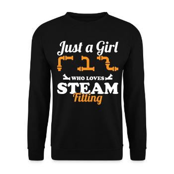 Just A Girl Who Loves Steam Fitting Steamfitter - Unisex Sweatshirt - black - Front - Alina (178cm) & Michal (187cm)
