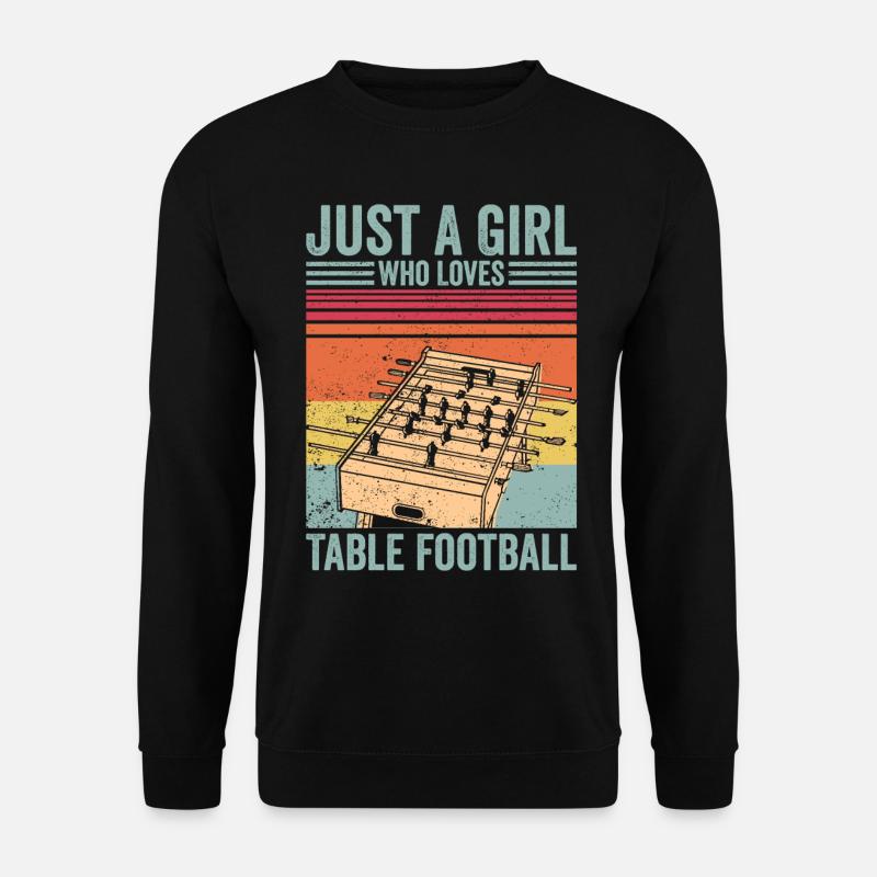 Bare en pige, der elsker bordfodbold bordfodbold - Unisex sweater - sort