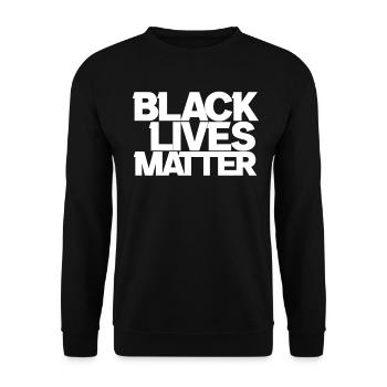 Simple Black Lives Matter Equality - Unisex Sweatshirt - black - Front - Alina (178cm) & Michal (187cm)