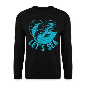 Funny Marine Biologist Marine Biology - Unisex Sweatshirt - black - Front - Alina (178cm) & Michal (187cm)