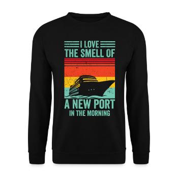 Funny Cruise Cruiser Cruise Ship Retro - Unisex Sweatshirt - black - Front - Alina (178cm) & Michal (187cm)