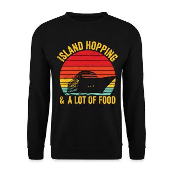 Drôle de croiseur de croisière Bateau de croisière rétro - Sweat-shirt Unisexe - noir - Devant - Alina (178cm) & Michal (187cm)
