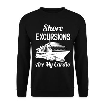 Funny Cruising Kreuzfahrtschiff Kreuzfahrtschiff - Unisex Pullover - Schwarz - Vorne - Alina (178cm) & Michal (187cm)