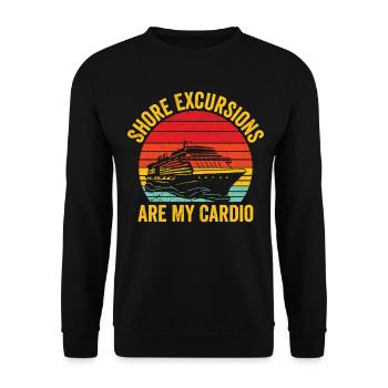 Funny Cruise Cruiser Cruise Ship Retro - Unisex Sweatshirt - black - Front - Alina (178cm) & Michal (187cm)
